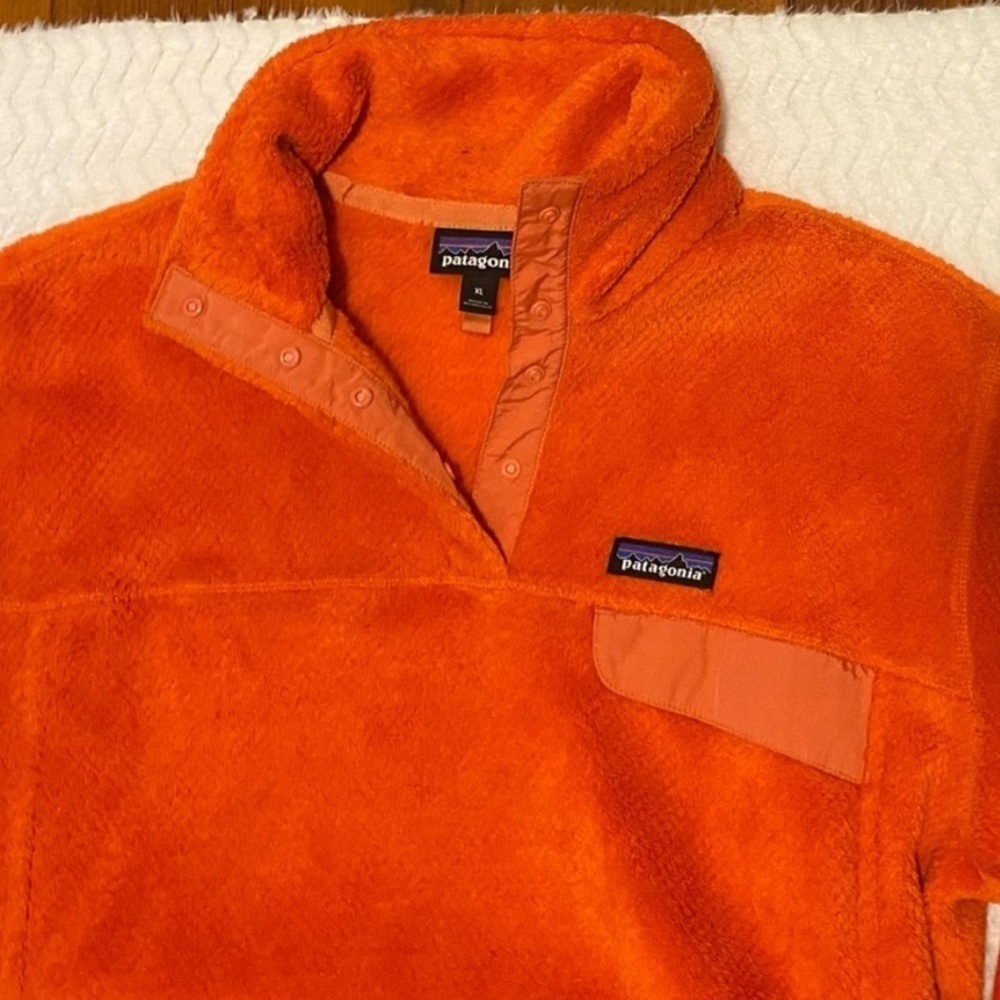 Patagonia Synchilla Fleece Pullover Orange XL Extra Large - Picture 3 of 9